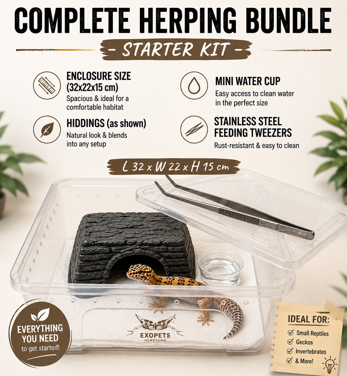 Gecko Enclosure Starter Kit (L size )